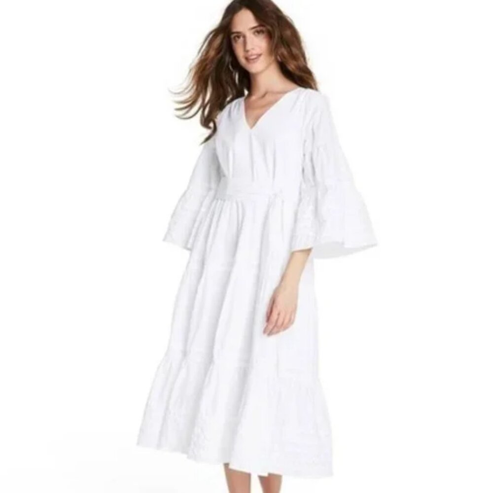 Lisa Marie Fernandez x Target white Ric Rac dress